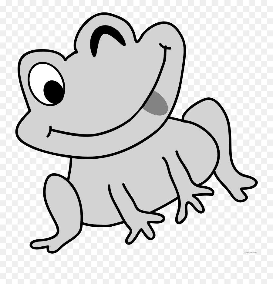 Picture - Outline Cute Frog Clip Art Black And White Emoji,Frog Clipart Black And White