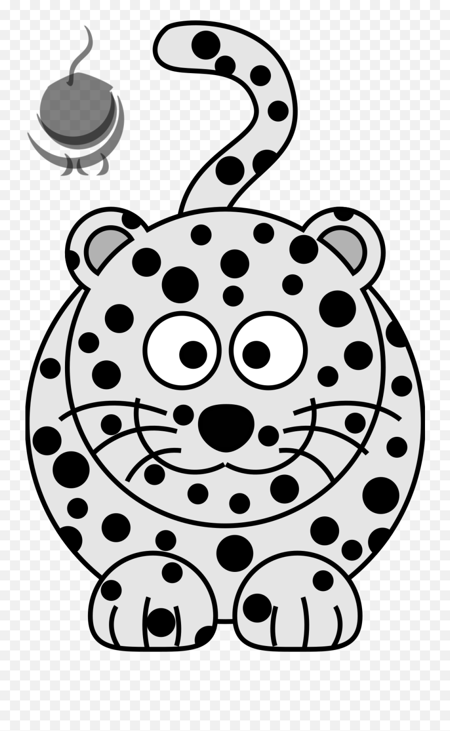 Cartoon Snow Leopard Svg Vector Cartoon Snow Leopard Clip - Dot Emoji,Leopard Clipart