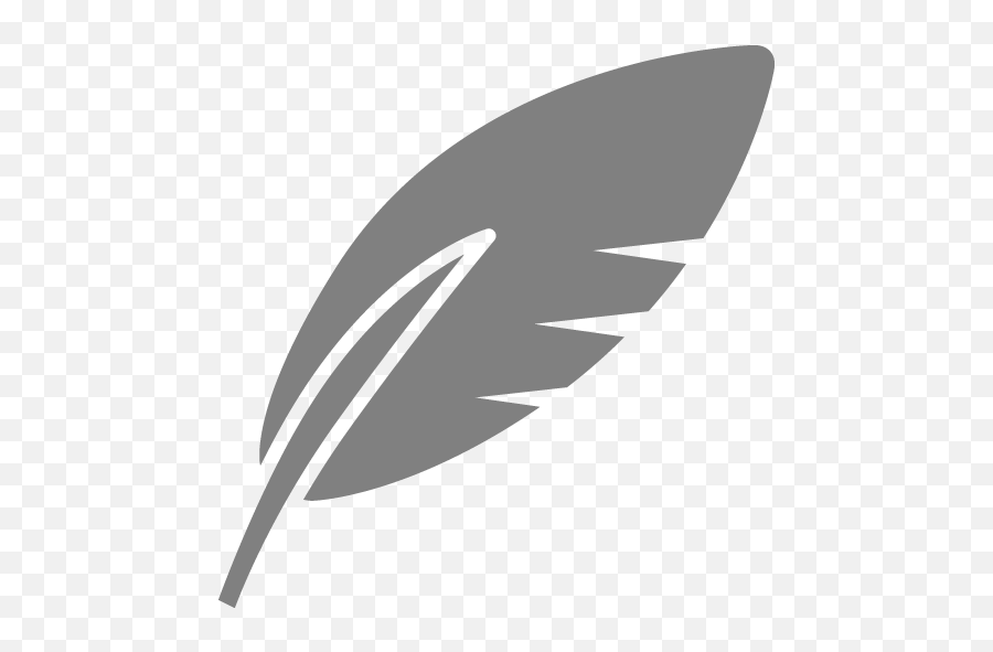 Gray Feather Icon - Free Gray Feather Icons Feather Icon Png Black Emoji,Feather Logo