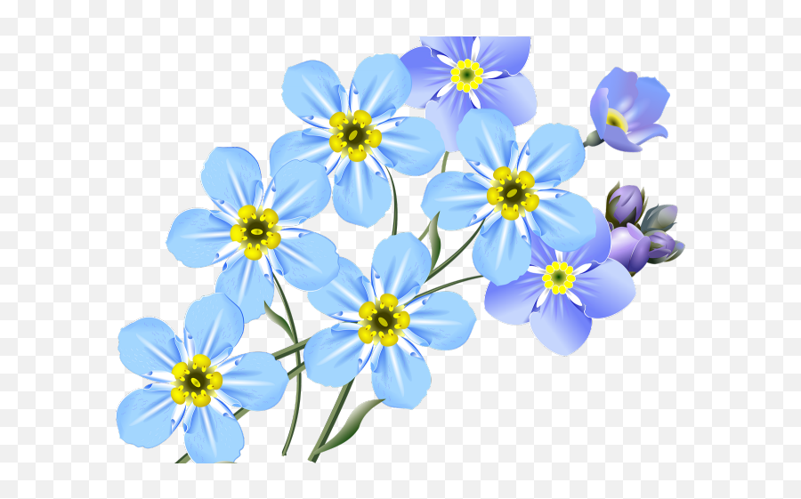 Forget Me Not Clipart Bunch - Take Care Urs Health Emoji,Forget Me Not Flowers Clipart