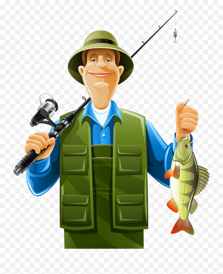 Download Fishing Clipart Action - Fisherman Clipart Png Emoji,Fishing Clipart