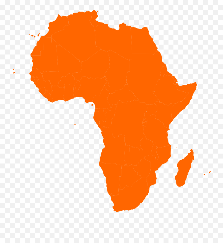 Orange Africa Map Clipart Free Image - Design Museum Holon Emoji,Map Clipart