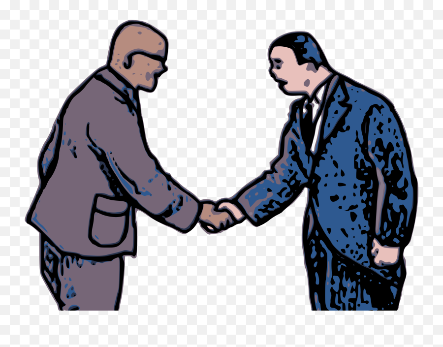 Shaking Hands Clip Art - Two Men Shaking Hands Clipart Emoji,Want Clipart