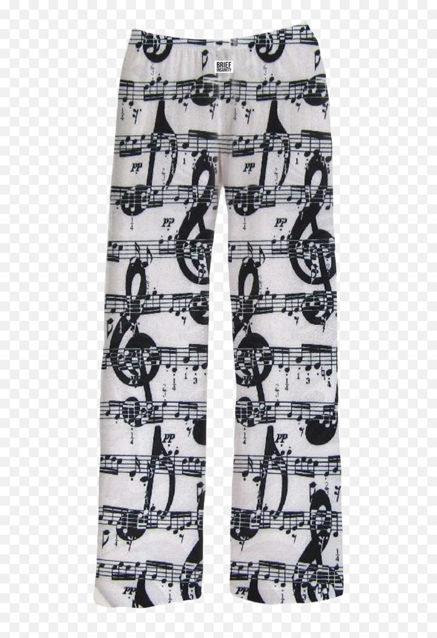 Music Notes Pajama Pants - Sweatpants Emoji,Music Note Transparent