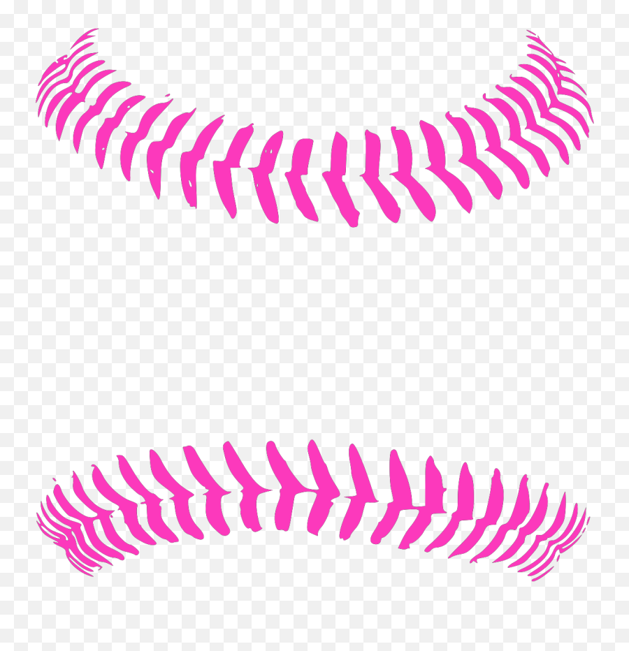 Bright Pink Baseball Stitching Svg Emoji,Baseball Stitches Clipart