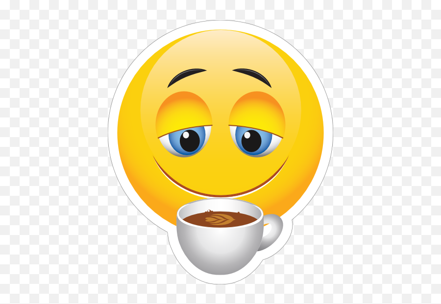 Cute Coffee Lover Emoji Sticker,Car Emoji Png