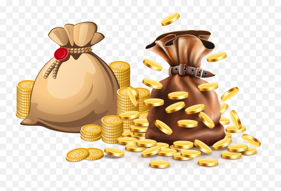 Bags Of The Gold English As A Second Language At Rice Emoji,Gold Coins Transparent