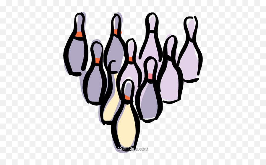 Bowling Pins Royalty Free Vector Clip Art Illustration Emoji,Bowling Alley Clipart