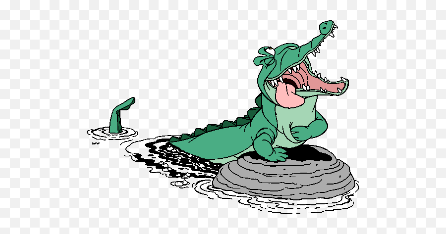Peter Pan Crocodile Clipart - Animated Crocodile Gif Png Emoji,Crocodile Clipart