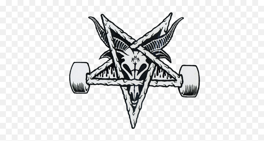 Download Goat Pentagram Png - Skateboarding Thrasher Logos Emoji,Thrasher Logo