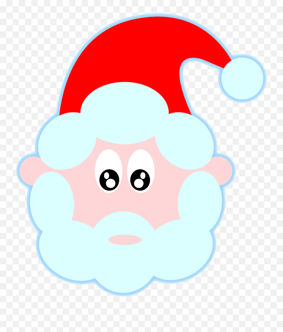 Santa Claus Face Clipart - Kaip Piešti Kaledu Seneli Emoji,Santa Face Clipart