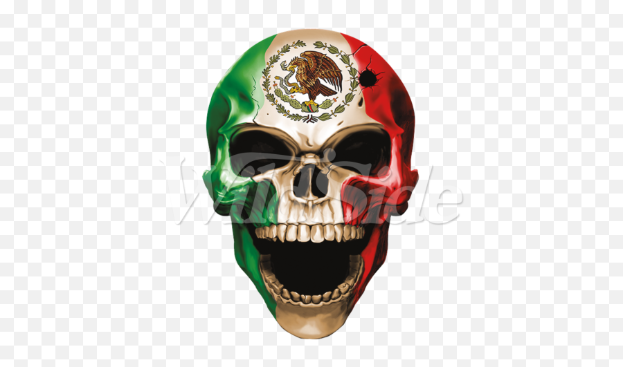 Skull Mexican Flag - Flag Mexico 19341968 Full Size Png Mexico Flag With Skull Art Emoji,Mexico Flag Png