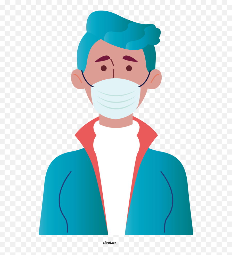 Medical Coronavirus Cartoon Surgical - Person With Facemask Cartoon Transparent Emoji,Medical Mask Clipart