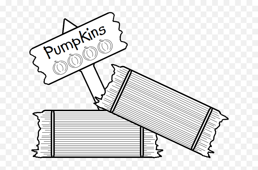 Graphics - Pumpkin Patch Sign Clipart Black And White Emoji,Pumpkin Clipart Black And White