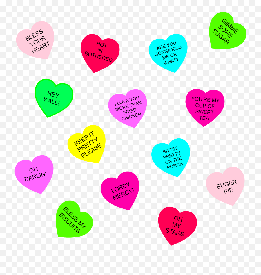 Southern Conversation Hearts Wallpaper - Heart Anu Emoji,Conversation Heart Clipart