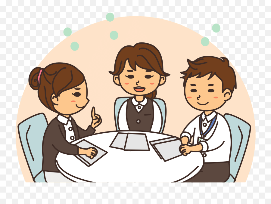 Business People Are Meeting Clipart - Conversation Emoji,Meeting Clipart