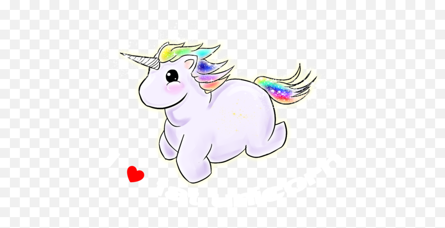 I Love Fat Unicorns - Fat Unicorn Cartoon 500x394 Png Unicorn Emoji,Unicorns Clipart