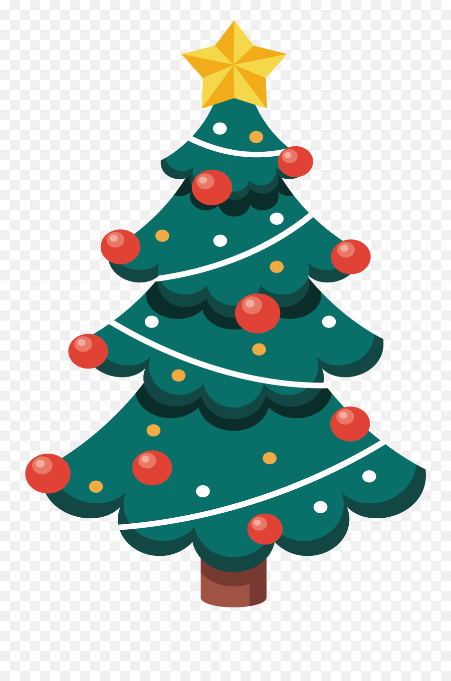 Christmas Tree Vector - Xmas Tree Design In Cartoons Emoji,Christmas Tree Vector Png