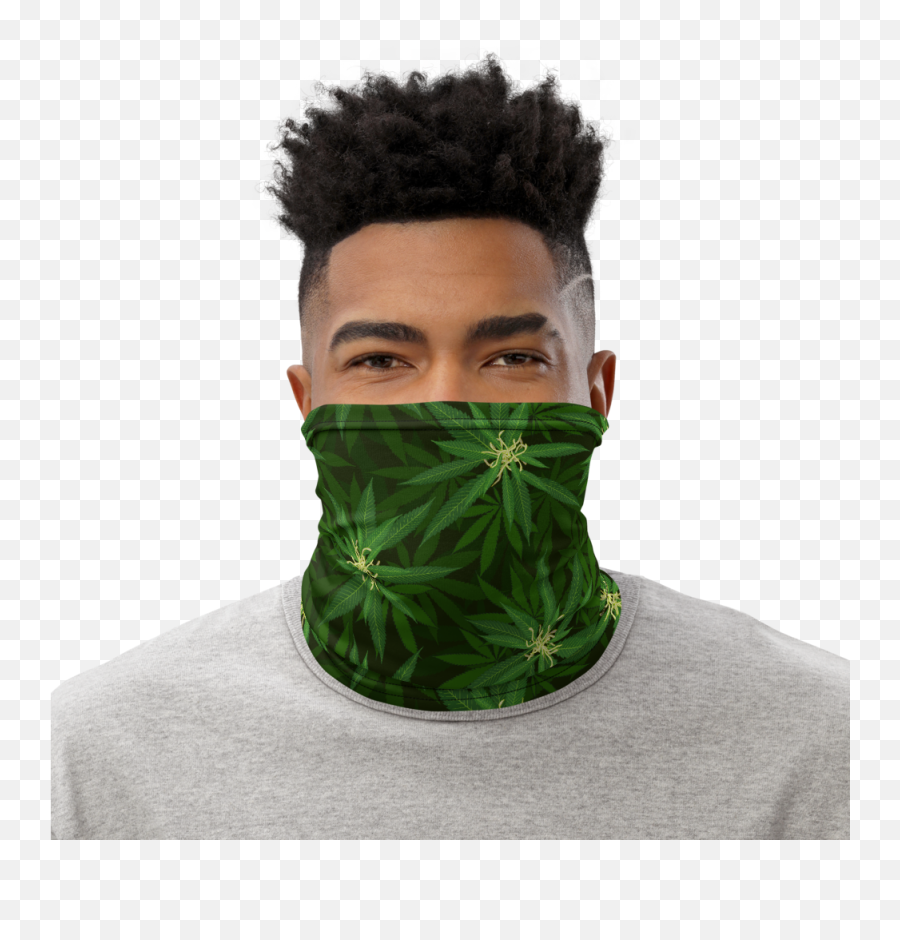Face Mask Marijuana Leaf - Logo Neck Gaiter Emoji,Marijuana Leaf Transparent