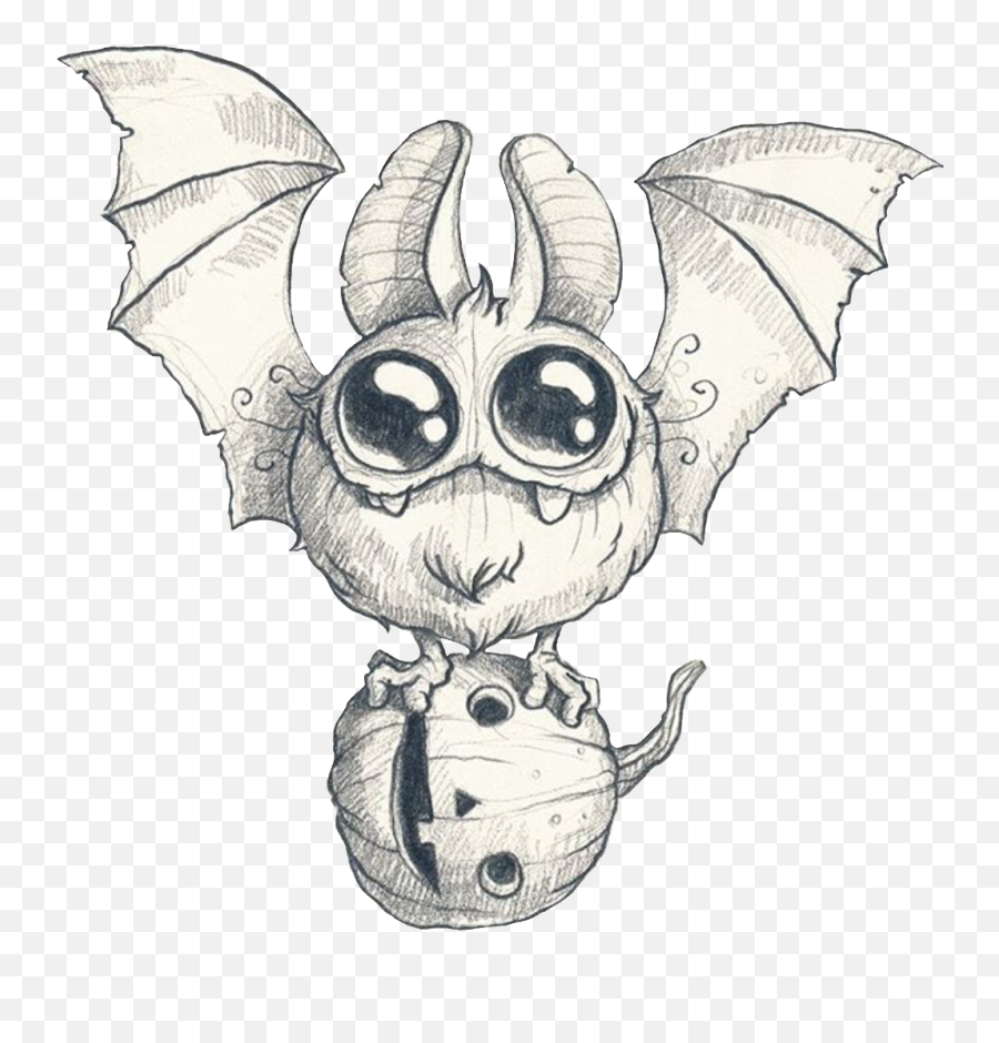 Bat Cute Halloween Pumpkin Freetoedit - Drawing Morning Emoji,Halloween Bat Clipart