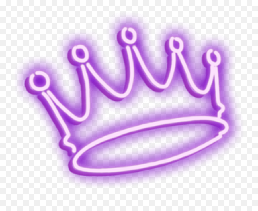Crown Wings Purple Night Neon Sticker By Veronica - Girly Emoji,Crown Transparent