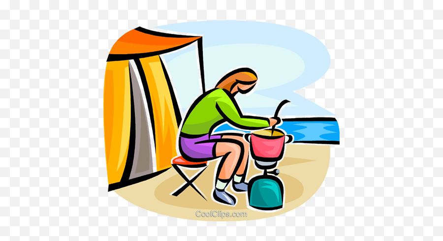 Person Cooking At A Campfire Royalty Free Vector Clip Art Emoji,Free Campfire Clipart