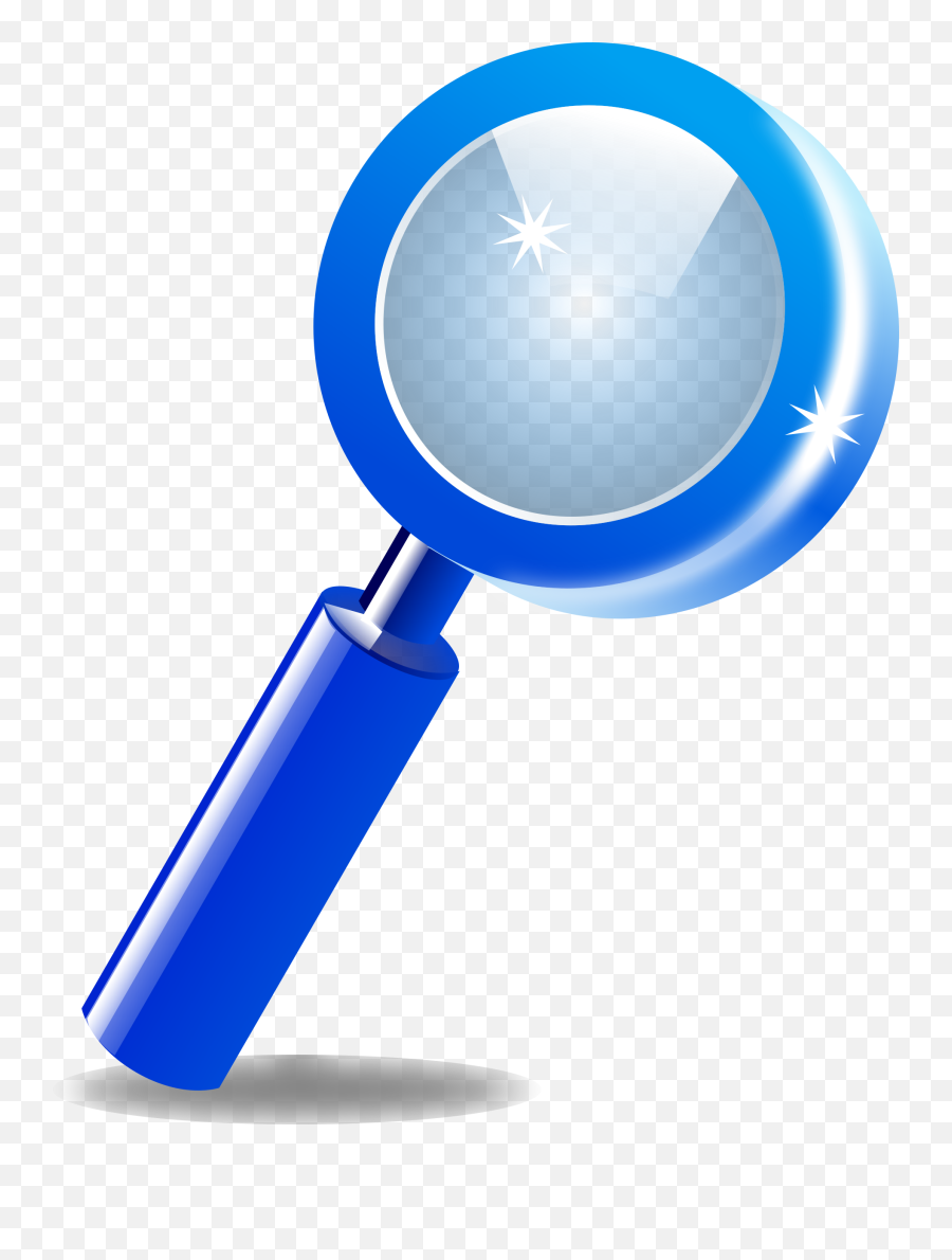 Blue Magnifying Glass Clipart Free Download Transparent - Public Domain Magnifying Glass Icon Free Emoji,Magnifying Glass Clipart