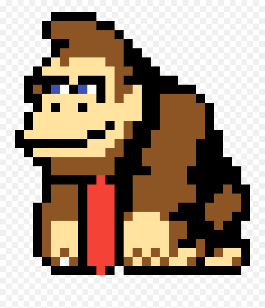 Donkey Kong Country Pixel Clipart - Transparent Donkey Kong 16 Bit Emoji,Donkey Kong Country Logo
