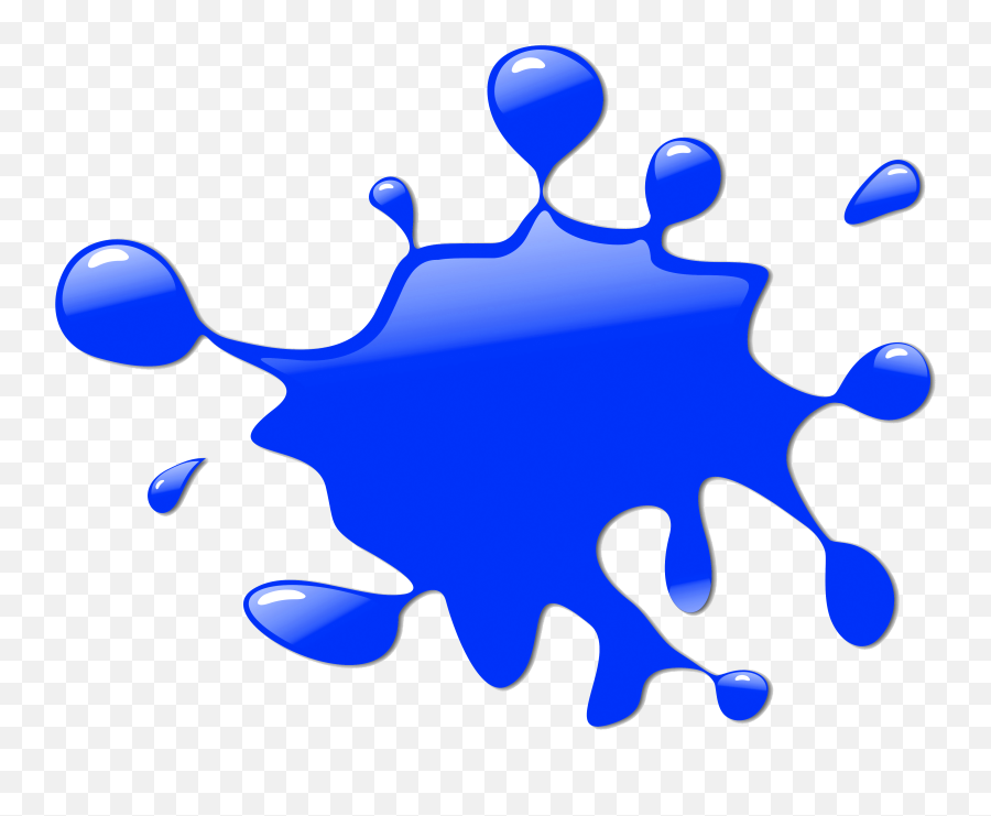 Blue Splatter Png - Blue Paint Splatter Png Transparent Blue Paint Splatter Clipart Emoji,Paint Splatter Png