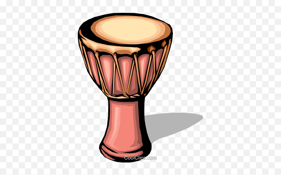 African Drum Royalty Free Vector Clip Art Illustration - Djembé Clipart Emoji,Drums Clipart
