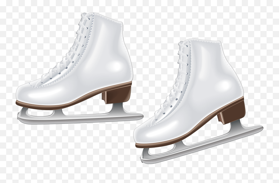 Ice Skating Clip - Figure Skate Png Emoji,Ice Skating Clipart