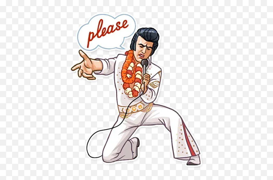 Drawing Elvis Presley Cartoon - Sticker Elvis Emoji,Elvis Clipart