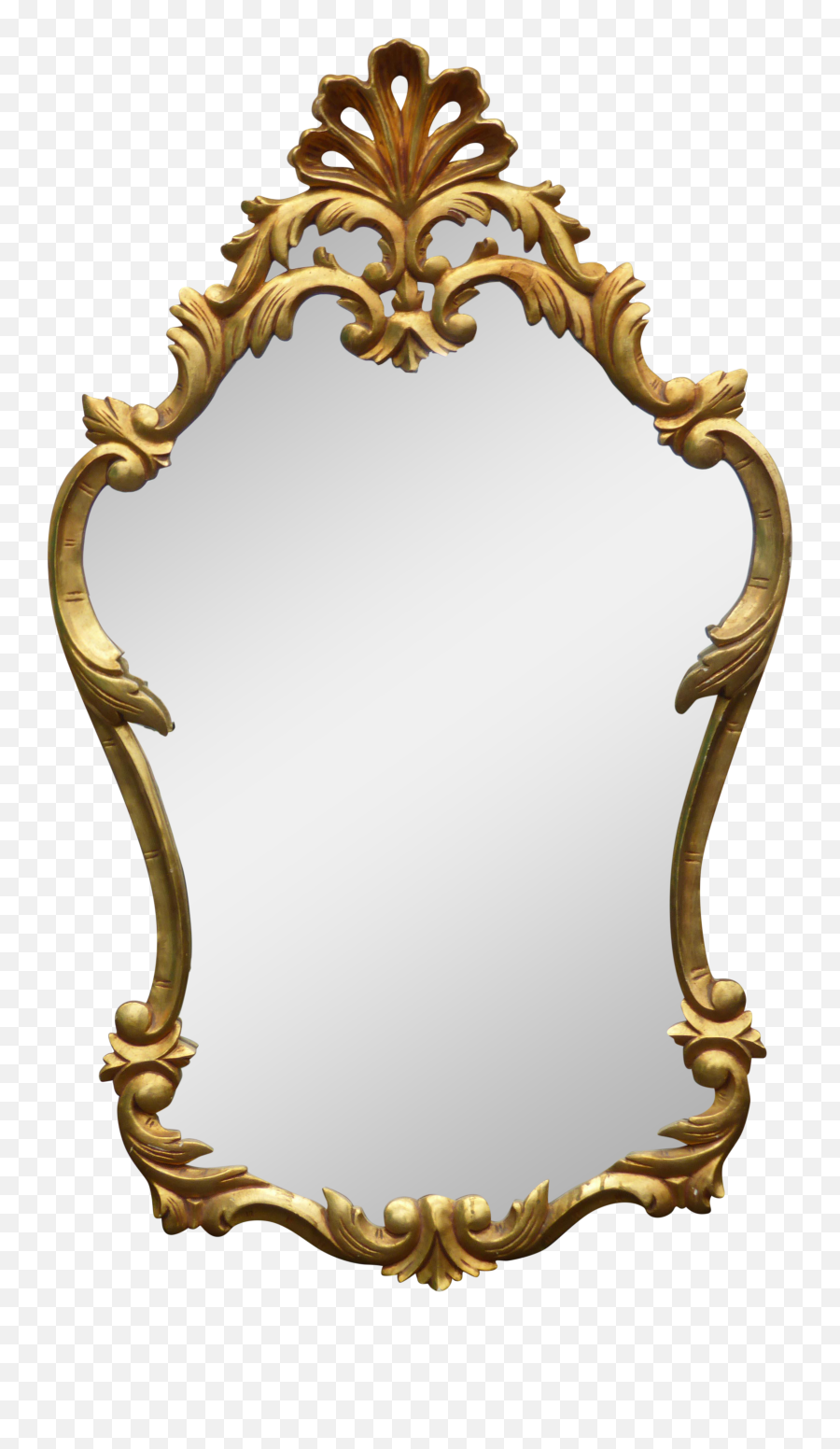 Antique Gold Frame Png Download - French Rococo Mirror Victorian Mirror Png Transparent Emoji,Gold Frame Png