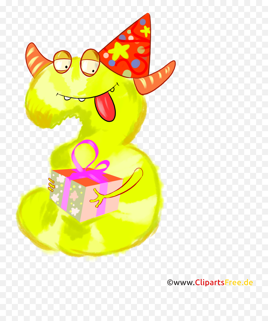 Monster Clipart 3 Three Funny Template For Birthday Emoji,Beast Clipart