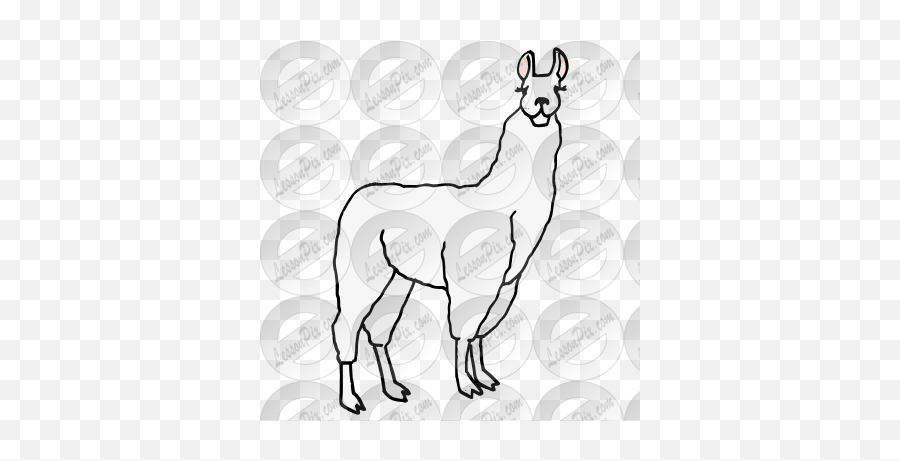 Llama Picture For Classroom Therapy Use - Great Llama Clipart Emoji,Llamas Clipart