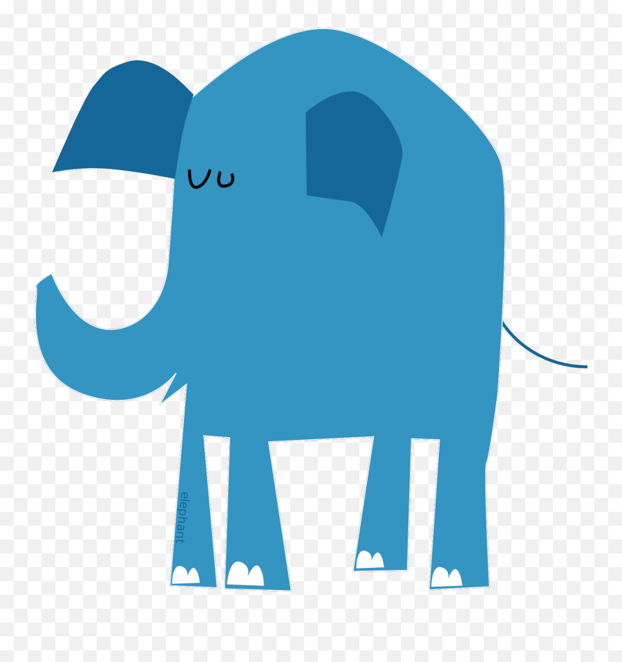 Elephant Blue Happy - Free Vector Graphic On Pixabay Emoji,Indian Elephant Clipart