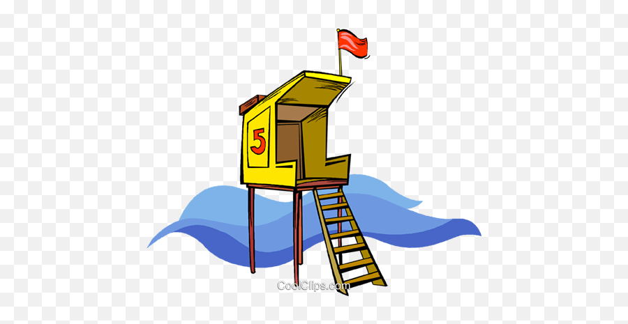 Lifeguardu0027s Tower Royalty Free Vector Clip Art Illustration Emoji,Lifeguard Clipart