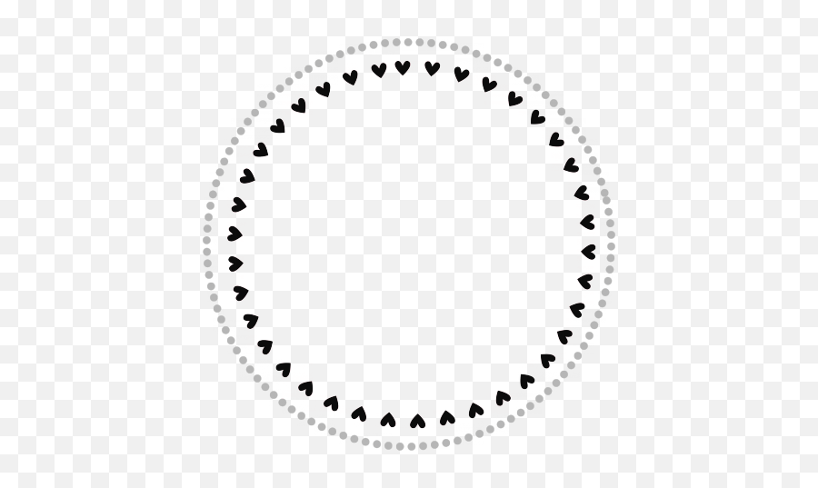 Download Circle U0026 Hearts Border Frame Heart Template Circle Emoji,Transparent Heart Border
