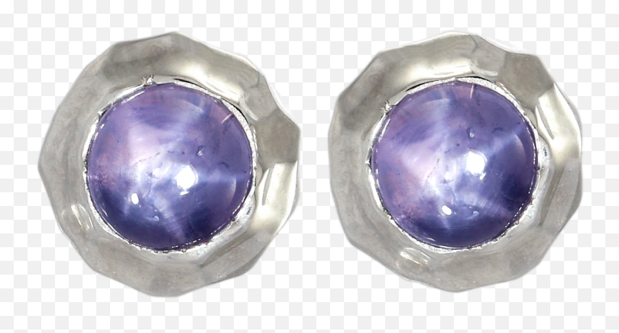 Hammered Purple Star Sapphire Studs Emoji,Purple Star Png