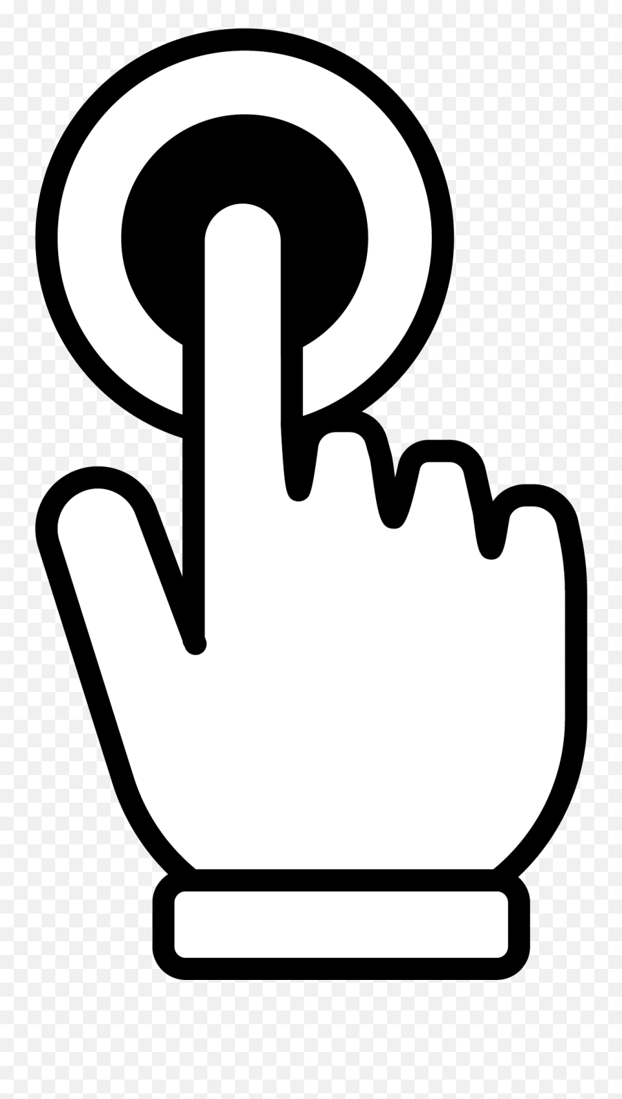 Computer Mouse Cursor Icon - Transparent Hand Icon Png White Click Button Png Emoji,Mouse Cursor Png