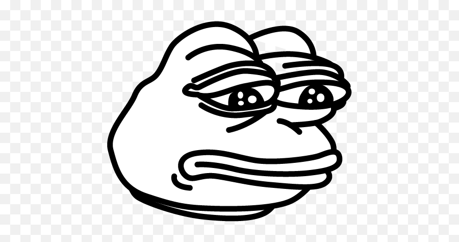 Pepe Sad Png - Black And White Transparant Meme Emoji,Pepehands Png