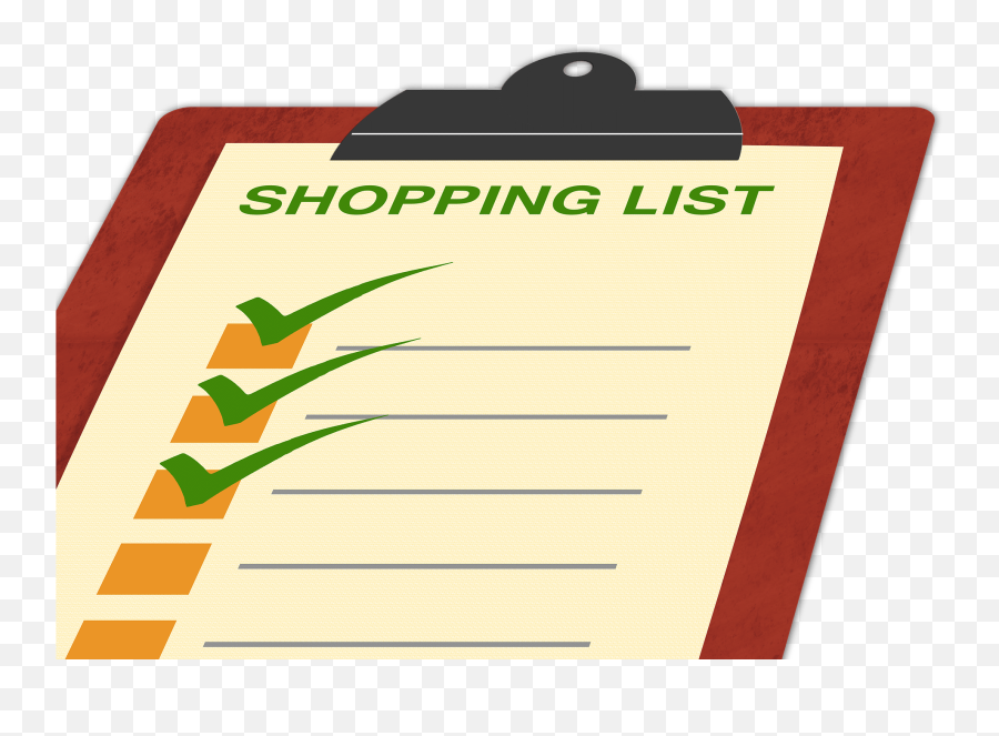 Clean Eating Grocery List Healthy Food - Shopping List Emoji,List Clipart