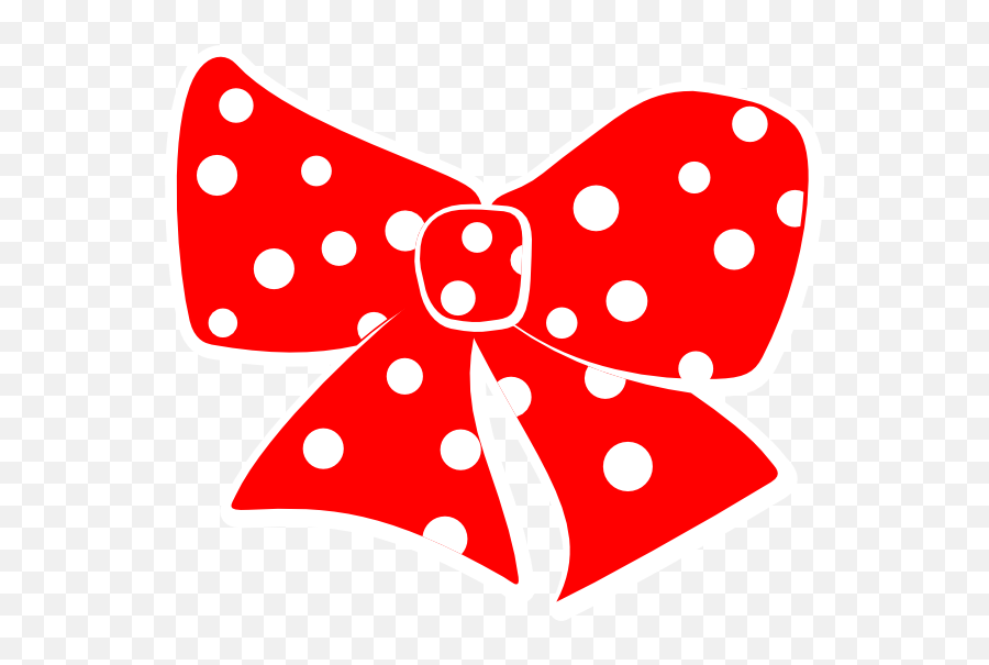 Red Minnie Mouse Bow Clip Art Free - Polka Dot Bow Clipart Emoji,Minnie Mouse Bow Clipart