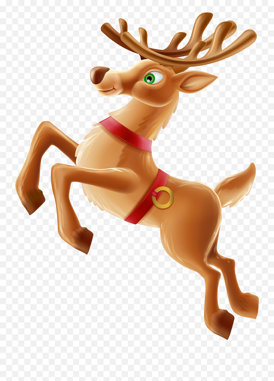 Gold Clipart Reindeer Gold Reindeer - Christmas Deer Png Emoji,Reindeer Clipart