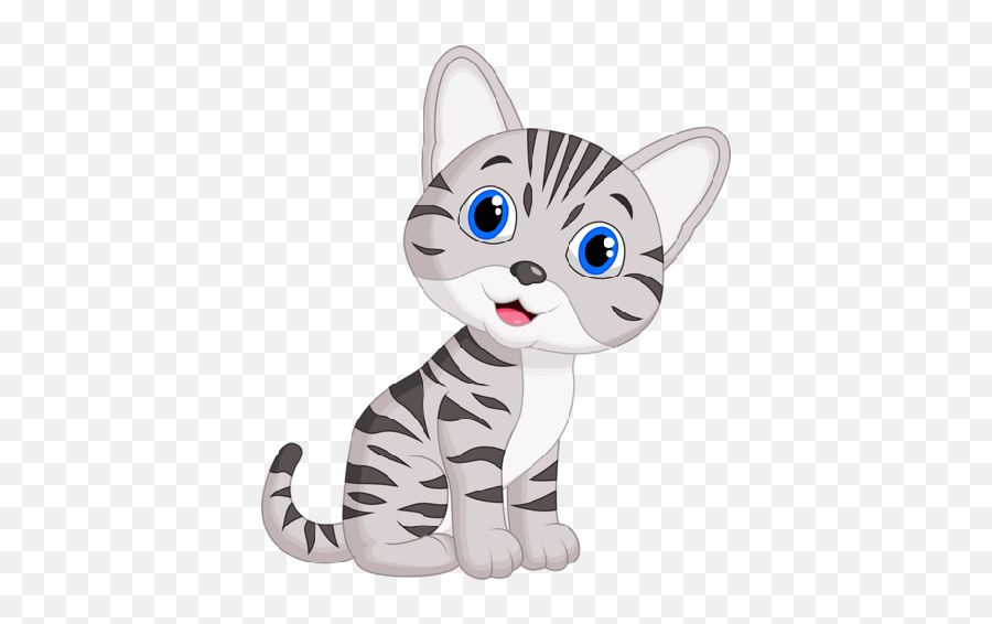 Transparent Background Kitten Clipart - Cartoon Transparent Background Cat Png Emoji,Cat Clipart