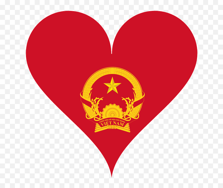 Heart Love Vietnam - Socialist Republic Of Vietnam Emoji,Vietnam Flag Png