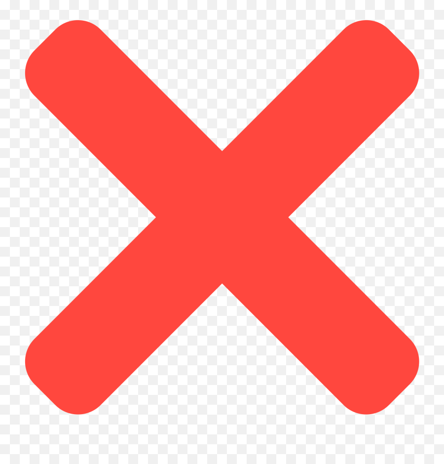 Cross Mark Emoji - X Clipart,X Mark Transparent