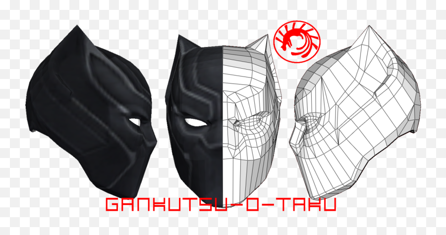 Batman Mask Clipart Black Panther - Paper Model Hd Png Black Panther Mask Template Emoji,Black Panther Clipart