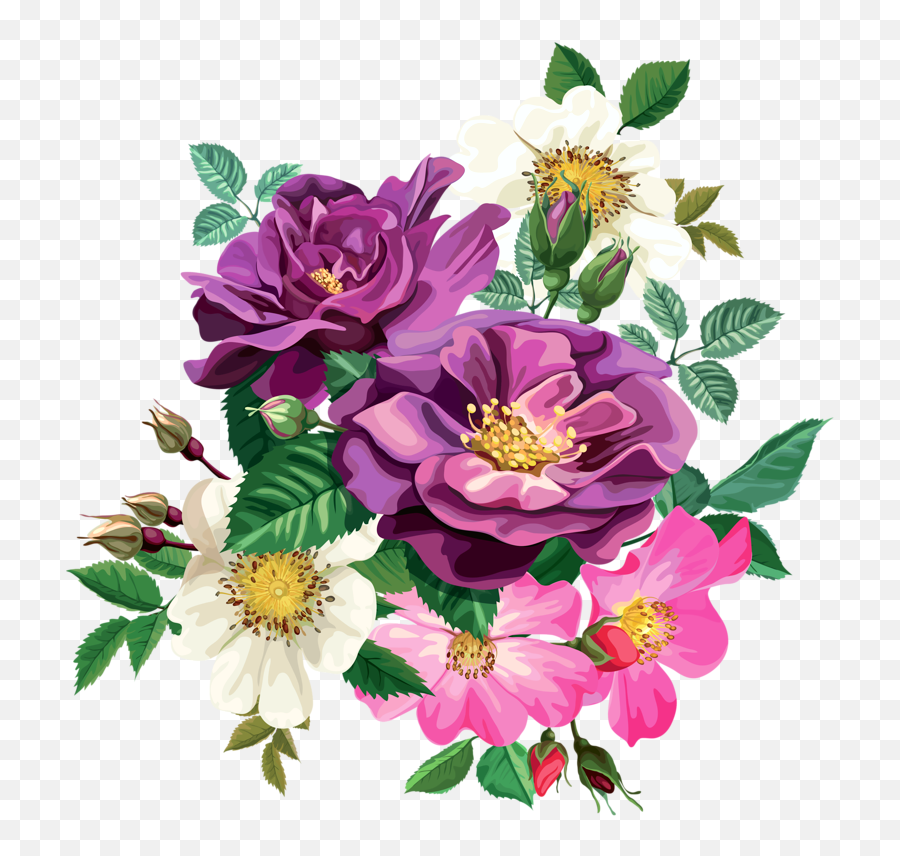 Rose Bouquet Clpart Transparent Design Patterns Studio - Transparent Flower Bookey Png Emoji,Bouquet Of Flowers Clipart
