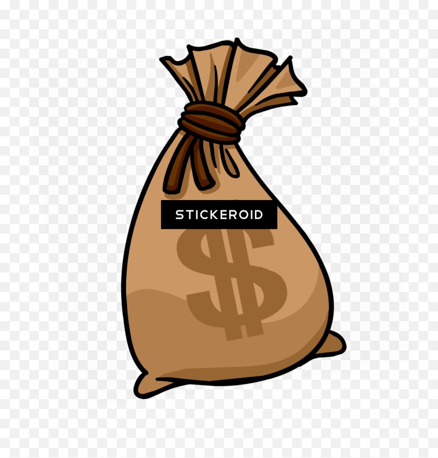 Money Bag Clipart - Money Bag Sticker Transparent Emoji,Money Bags Png